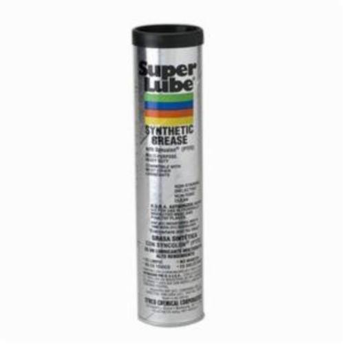 Grease, Series: SuperLube®, Cartridge, 14.5 oz, Synthetic Base, White, Slight, -45 to 450 deg F, 0.87 to 0.89 Specific Gravity, <gt/>199.4 deg F Flash, 0.6656 VOC, #2 Grade