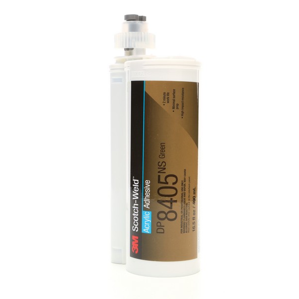 Acrylic Adhesive, 2-Part Impact-Resistant, Duo-Pak Cartridge Container, 490 mL Container, Acrylic Base
