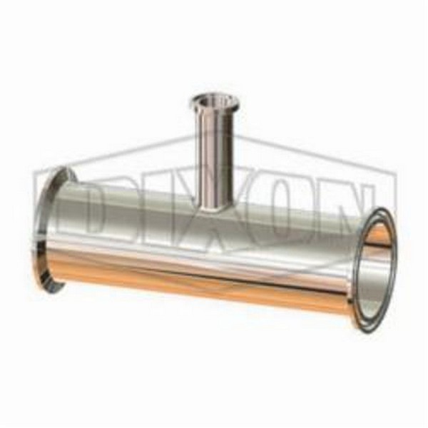Clamp Reducing Tee, Series: T7RMP, Fitting/Connector: Tee, 4 x 2 Inch Nominal, 316L Stainless Steel, PL Finish - SF1