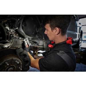 Neck Light, Portable, Series: REDLITHIUM, 4 V, LED Lamp, 400 Lumens, 8 hr Average Life, Cordless, IP54 Enclosure, Plastic, Red/Black, 1.5 in H x 5.2 in W x 8.9 in L Dimensions