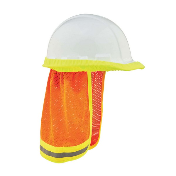 Neck Shade, Series: 8005, Outer Cap/Hat Attachment, Hi-Viz Lime, Polyester Mesh, For Use With: Hard Hat