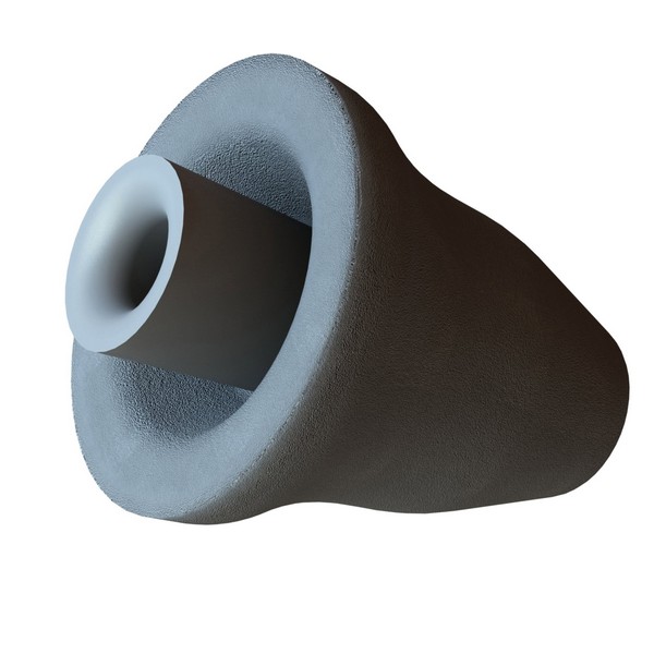 Communication Eartip, Triple-C, Glass Fiber/Polyamide, Gray