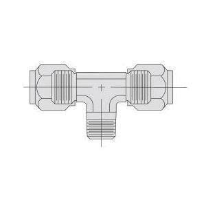 Branch Tee, 3/8 x 1/4 in Nominal, Compression Tube x Male NPTF End Style, 10000 psi Pressure, Steel