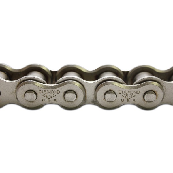 Heavy Riveted Roller Chain, 1 Inch Pitch,  80H Chain, 1-Strand,10 Feet/Box, Carbon Steel