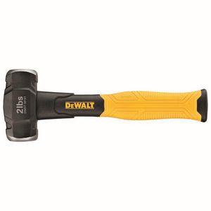 Drilling Hammer, Curved, 10-1/2 in Overall Length, Strike Face, 2 lb Head, Carbon Steel Head, TPE Overmold Handle, Fiberglass Handle, TPE Overmold Grip