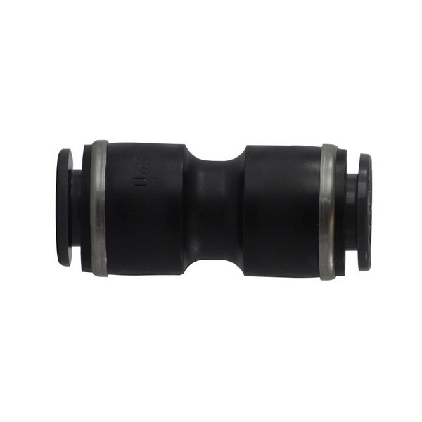 Tube Union, Air-Brake Straight, Fitting/Connector Type: Union, 3/8 Inch Nominal, Push-In, 145 psi, -40 to 140 °F, Brass/PBT