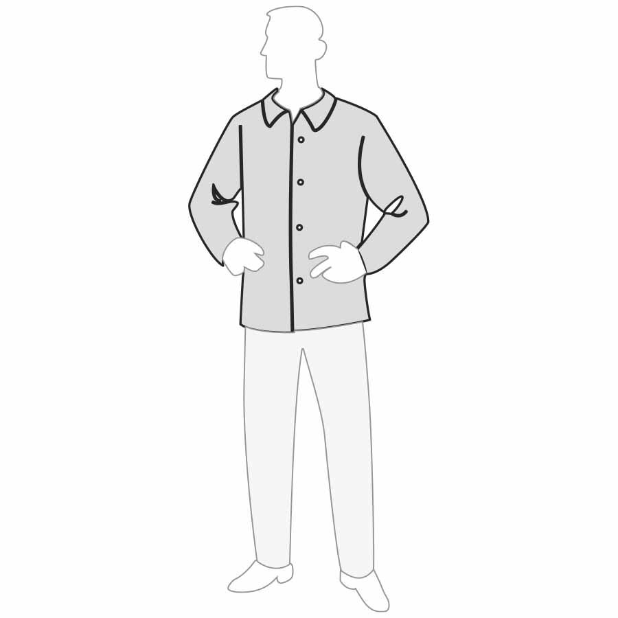 Shirt, Long Sleeve, Series: 18303, XL Size, White, Micro-Porous Film Over Spunbonded Polypropylene, Snap Front Closure
