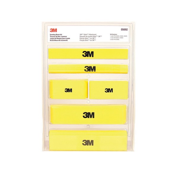 Sanding Block Kit, PSA Attachment, Yellow