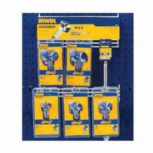 Self-Feed Bit Merchandiser, 3-Cutter, 12 Piece, Merchandiser Tool Storage Type, Yes Tool Storage Included