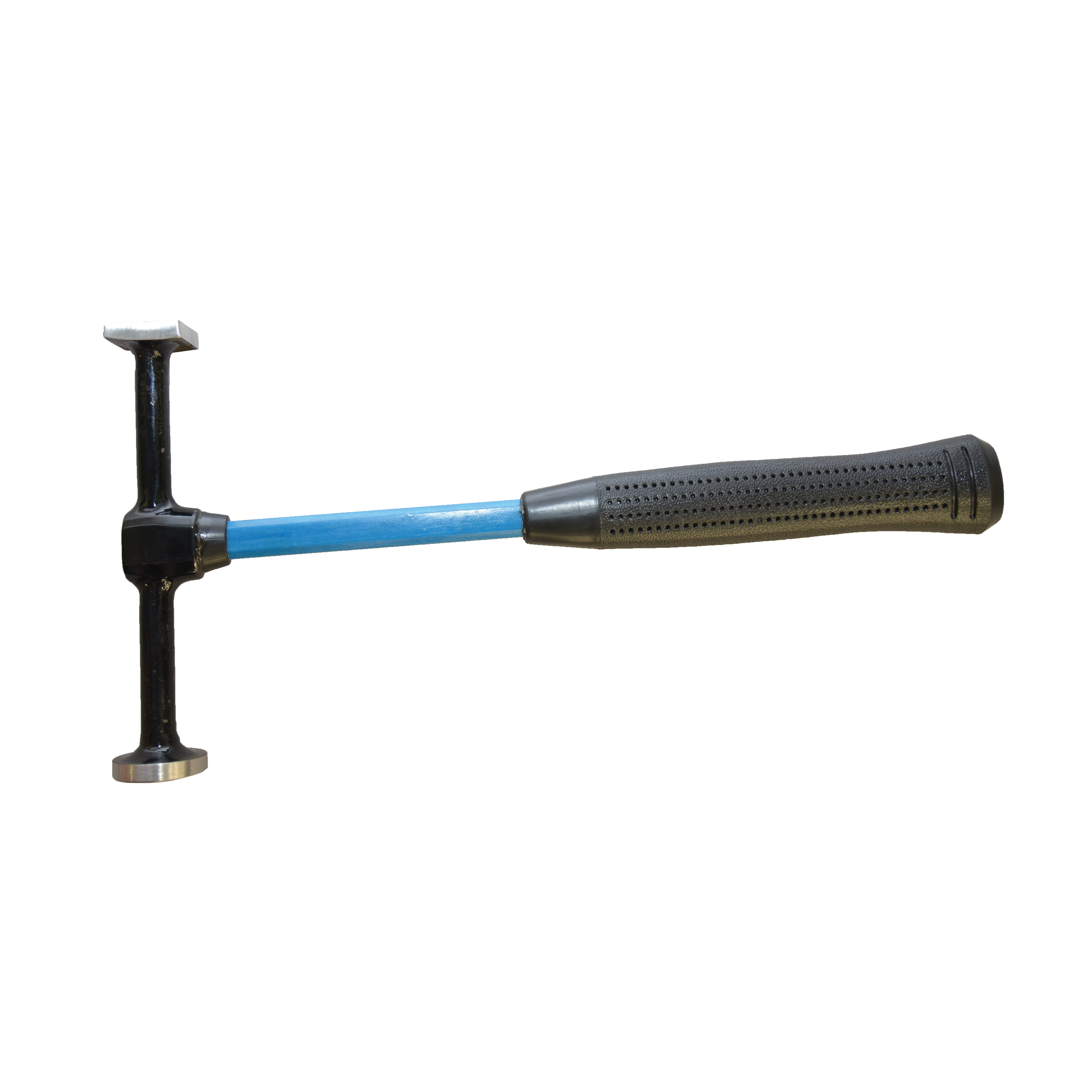 Body Hammer, Dinging, Forged Alloy Carbon Steel Head, 6 Inch Overall Length, Round Face, Cushion Grip, Fiberglass Handle