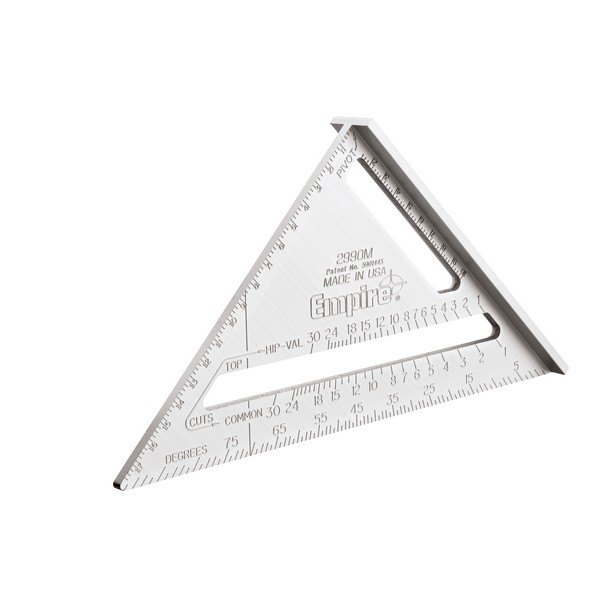 Magnum Rafter Square, 17 cm L Size, Graduations: 1 mm, Measuring System: Metric, 17 cm Tongue, 17 cm Width, Aluminum