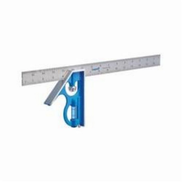 Combination Square, Fast Adjustment, 16 in L Size, Graduations: 1/32 in, 45 deg Measuring Angle, Measuring System: SAE, 16 in Tongue, 5.31 in Width, Aluminum, Anodized, Silver