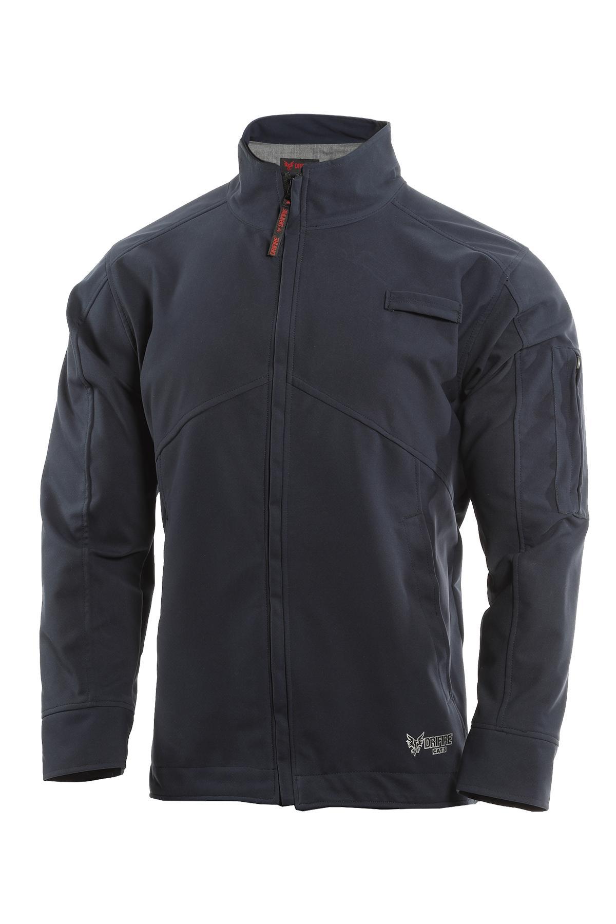 Jacket, Windbreaker, Series: DF2-CM-1WWB, 2X Size, Navy, GORE® PYRAD®, 8.7 oz Fabric Weight, Zipper Closure, 3 Pockets, Resists: Flame, Specifications Met: ASTM F1959, ASTM F1506, OSHA 1910.269