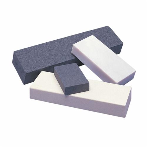 Abrasive Benchstone, Combination Grit, 6 in Overall Length, 2 in Overall Width, 1 in Overall Height, 320 Grit, Fine/Medium Grade, Rectangle Shape, Aluminum Oxide/Silicon Carbide Abrasive, Oil Lubricant, Brown/Gray/Orange, Applicable Materials: Hard Steel