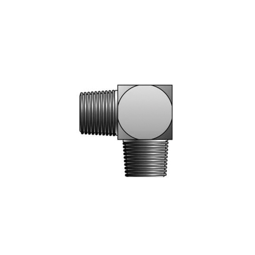 Hydraulic Elbow Adapter, SAE to SAE, Series: G60, 3/8-18 Nominal, Male NPTF, 90°, Import