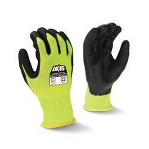 Cut-Resistant Gloves, Series: RWG564, 2XL Size, Foam Nitrile Palm, Foam Nitrile Coating, HPPE With Fiberglass, Black/Hi-Viz Green, Seamless Cuff, ANSI Cut-Resistance Level: A4, ANSI Puncture-Resistance Level: 5, Resists: Abrasion, Cut, Tear and Punct