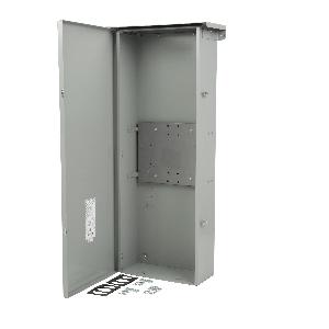 Circuit Breaker Enclosure, 29 in Width, 12 in Depth, 64 in Height, NEMA 3R, MD/ND Frame, 2/3 Pole, 600 VAC, 1200 A, 50/60 Hz, 250 to 500 kcmil, 6 AWG to 300 kcmil Cable Entry Size, Flush Mount, -25 to 75 °C, Sheet Steel