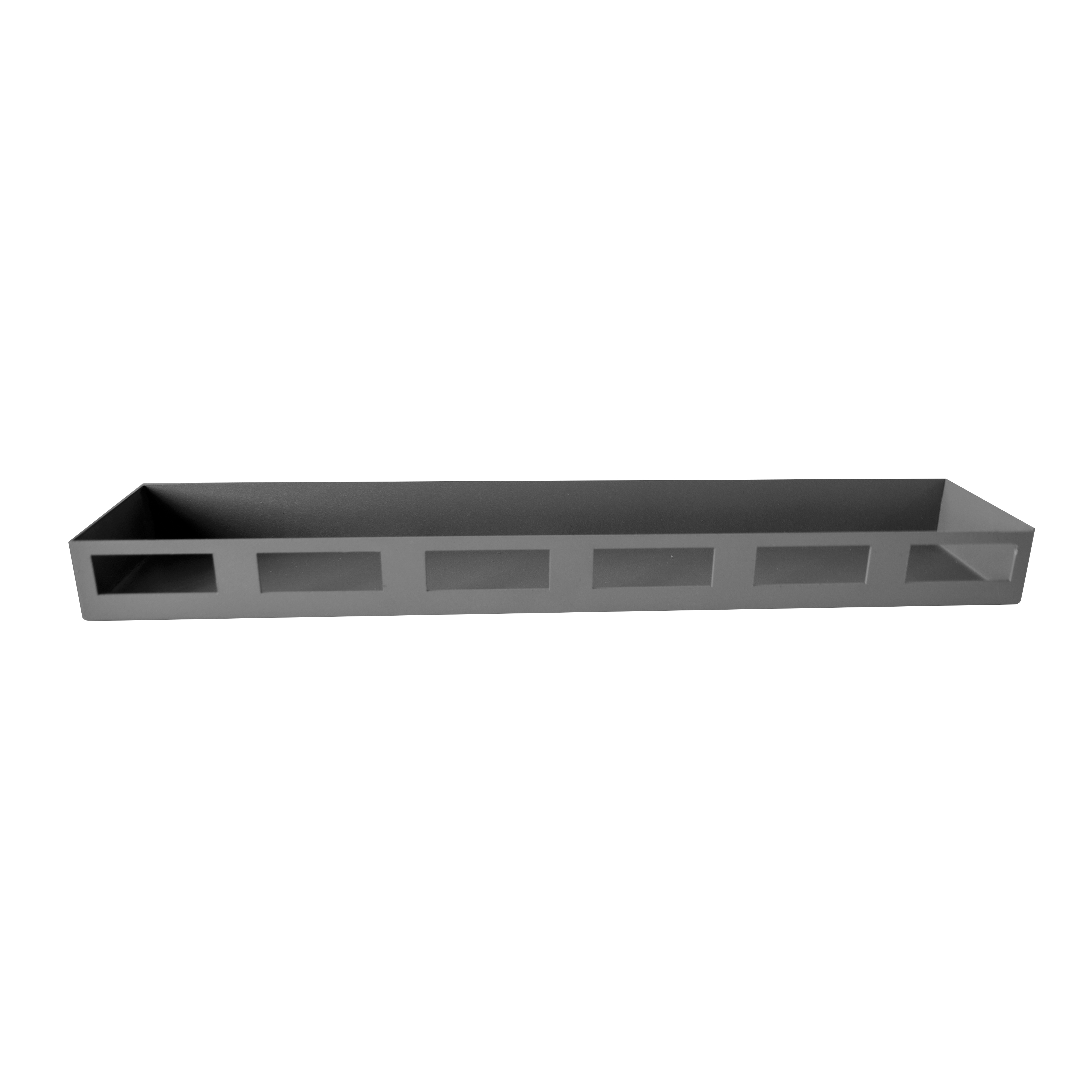 Cabinet Door Tray, Extra, For Use With: 48 in W Cabinet or Larger and 18 in W x 18 in D 10 lb Capacity Shelf, Steel, Powder Coated/Textured, Gray, 4 in H x 18 in W