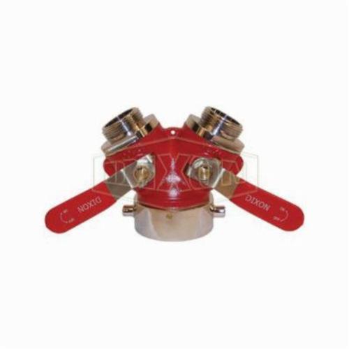 Quarter-Turn Ball Wye Valve, 1-1/2 Inch Nominal, Female NH NST x Male NH NST, 175 psi, Full Port, Brass Body