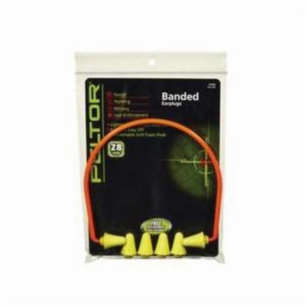 Hearing Protector, Banded Style, 28 dB Noise Reduction Rating, Yellow, ECCN EAR99 Classified Specifications Met
