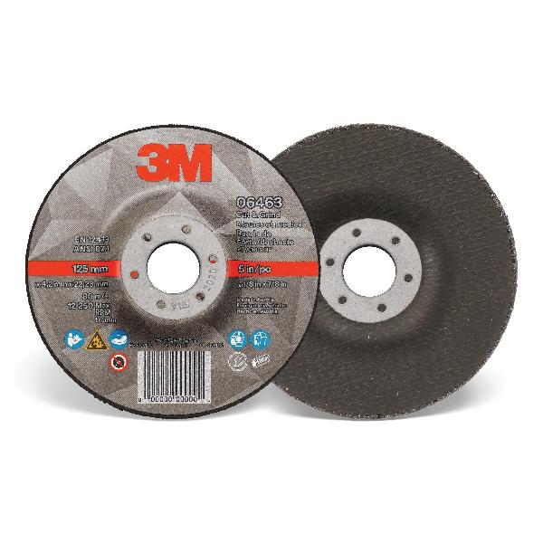Cut and Grind Wheel, Type 27, 5 in Wheel Diameter, 1/8 in Wheel, 7/8 in Center Hole, Aluminum Oxide/Precision Shaped Ceramic Grain Abrasive, 12500 RPM Maximum, Resin Bond, Applicable Materials: Mild Steel and Stainless Steel, Wheel Type Number: Type 27