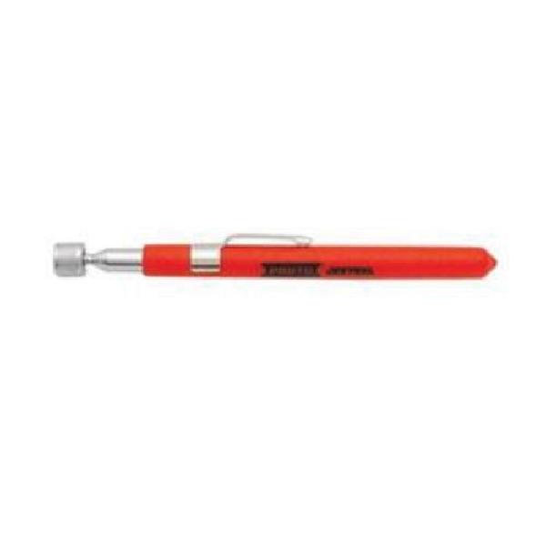 Pickup Tool, Magnetic Long Reach, 5-1/2 in Overall Length, 25-1/2 in Extended Length, Gripped Handle, 1.5 lb Pull, Steel/Hard Plastic