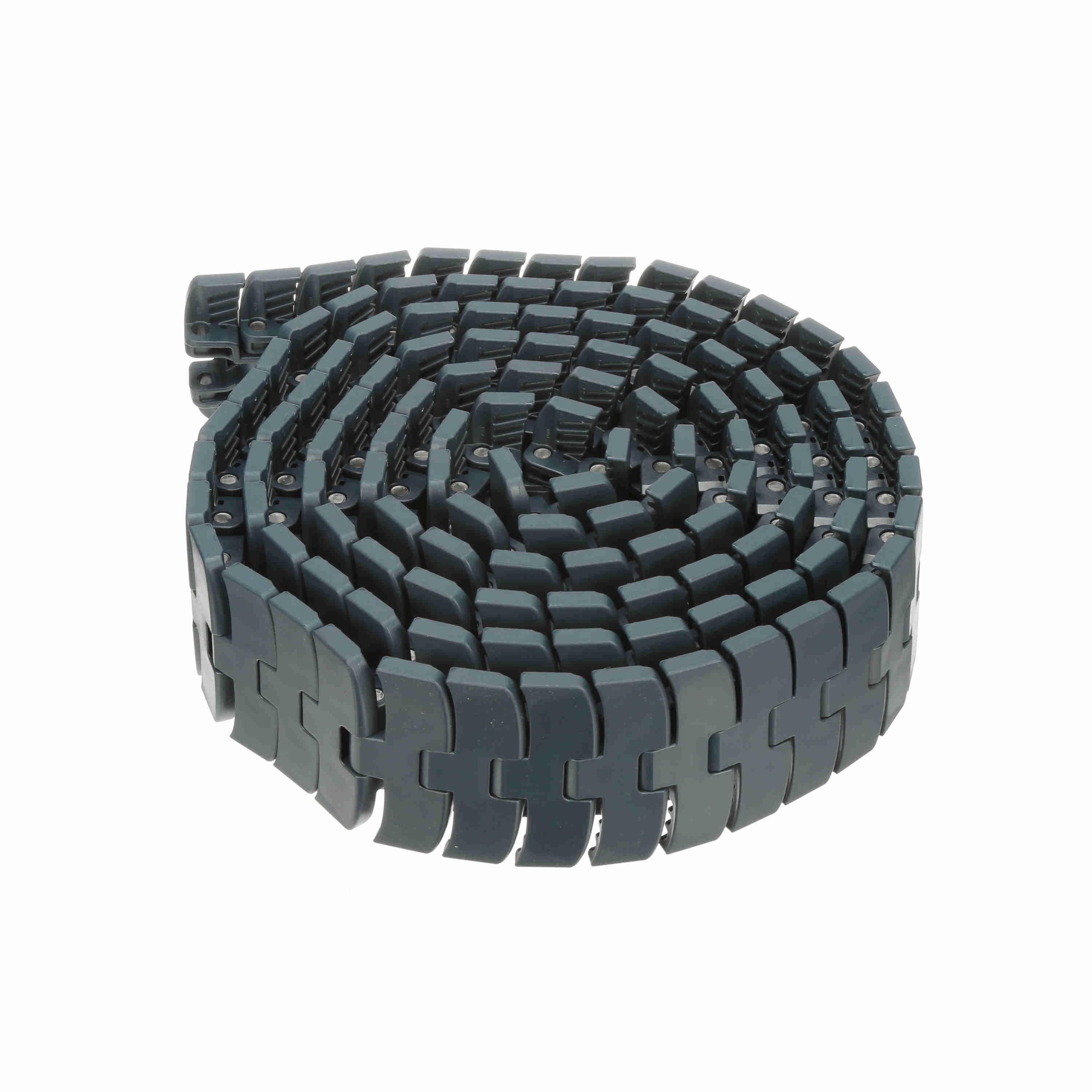Chain Belt, Series: 2260, 3.3 Inch Width, 0.84 Inch Thickness, 1 Inch Pitch, 450 lb Belt Strength, NGE Belt Material, Grey Blue