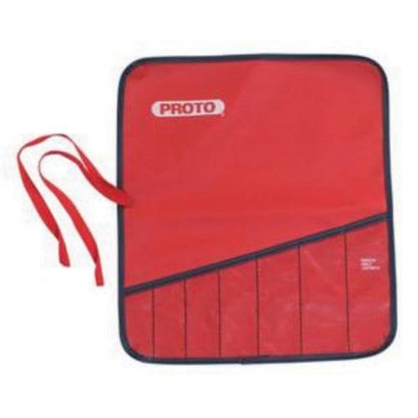 Tool Pouch, 6 Pocket, Canvas, Red, 9-1/10 in L x 8-1/2 in W