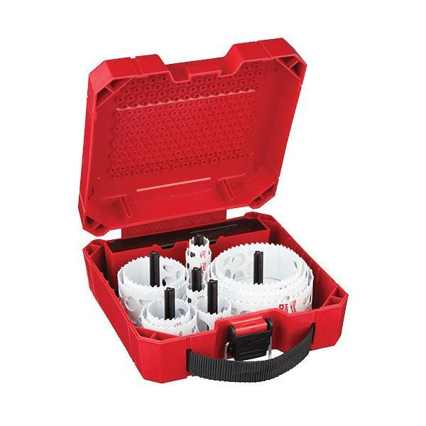 Plumbers Hole Saw Kit, 16 Piece, 3.5 TPI, Bi-Metal, Thermoset Coated