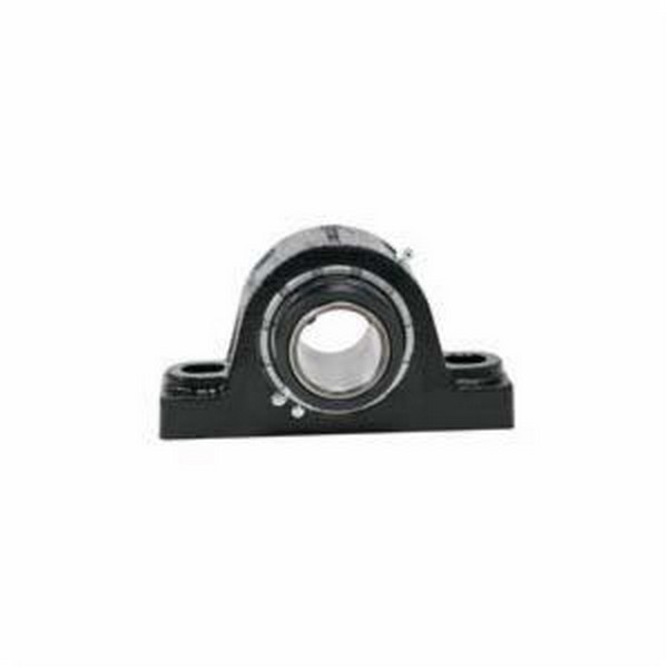 Pillow Block Spherical Roller Bearing Unit, 3 Inch Bore, Two-Bolt Base Mounting, Double Set Screw Collar Locking Device, Clearance Seal, Non-Expansion (Fixed) Expansion, Cast Iron, Powder Coated