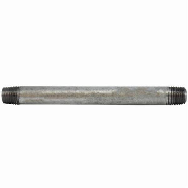 Pipe Nipple, Standard, Fitting/Connector Type: Nipple, 4 Inch x Close Nominal, NPT End Style, SCH 40/STD Schedule, 0.237 Inch Thickness, Seamless/Welded Method of Manufacture, Steel, Galvanized, -200 to 150 °F, Import