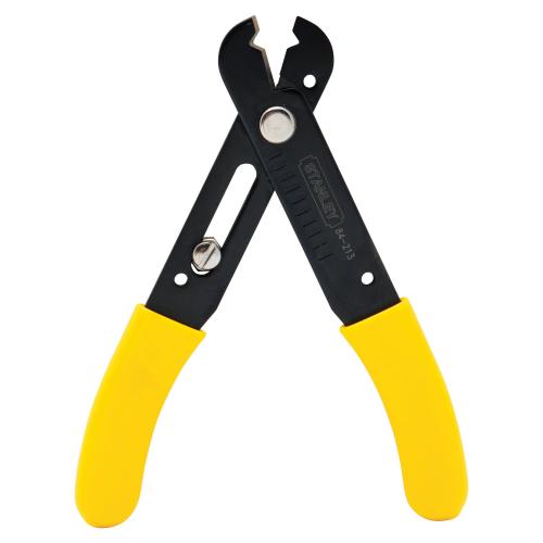 Wire Stripper, Adjustable Mechanical Locking, 26 to 10 AWG, 5-1/8 in Overall Length, V-Notched Jaw, Dipped Cushion Grip, Vinyl Handle, Forged Steel Body