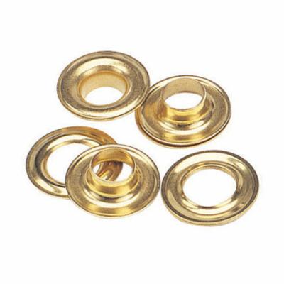 Grommet Kit, Plain Rim, Series: G1 Series, #2, 3/8 in Dia Hole, Brass, 0.835 in OD