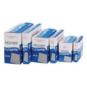 Sterile Gauze Pads, 2 Inch x 2 Inch Size, 100/Box