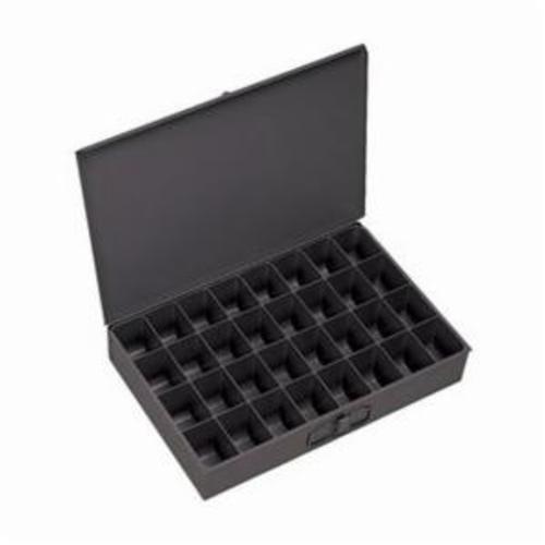 Compartment Box, 12 Inch Overall Length, 18 Inch Overall Width, 3 Inch Overall Height, 40 lb Load, Steel, Gray, 32 Compartments per Drawer