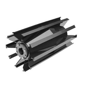 Conveyor Wing Pulley, Standard Duty, MXT35 Bushing, 16 Inch Outside Diameter, 63 Inch Face Width, 3-1/2 Inch Shaft Diameter, Crown Profile