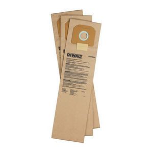 Filter Bag, Non-Reusable, 8 in L, For Use With: D27904 12 gal Dust Extractor, Paper, Brown