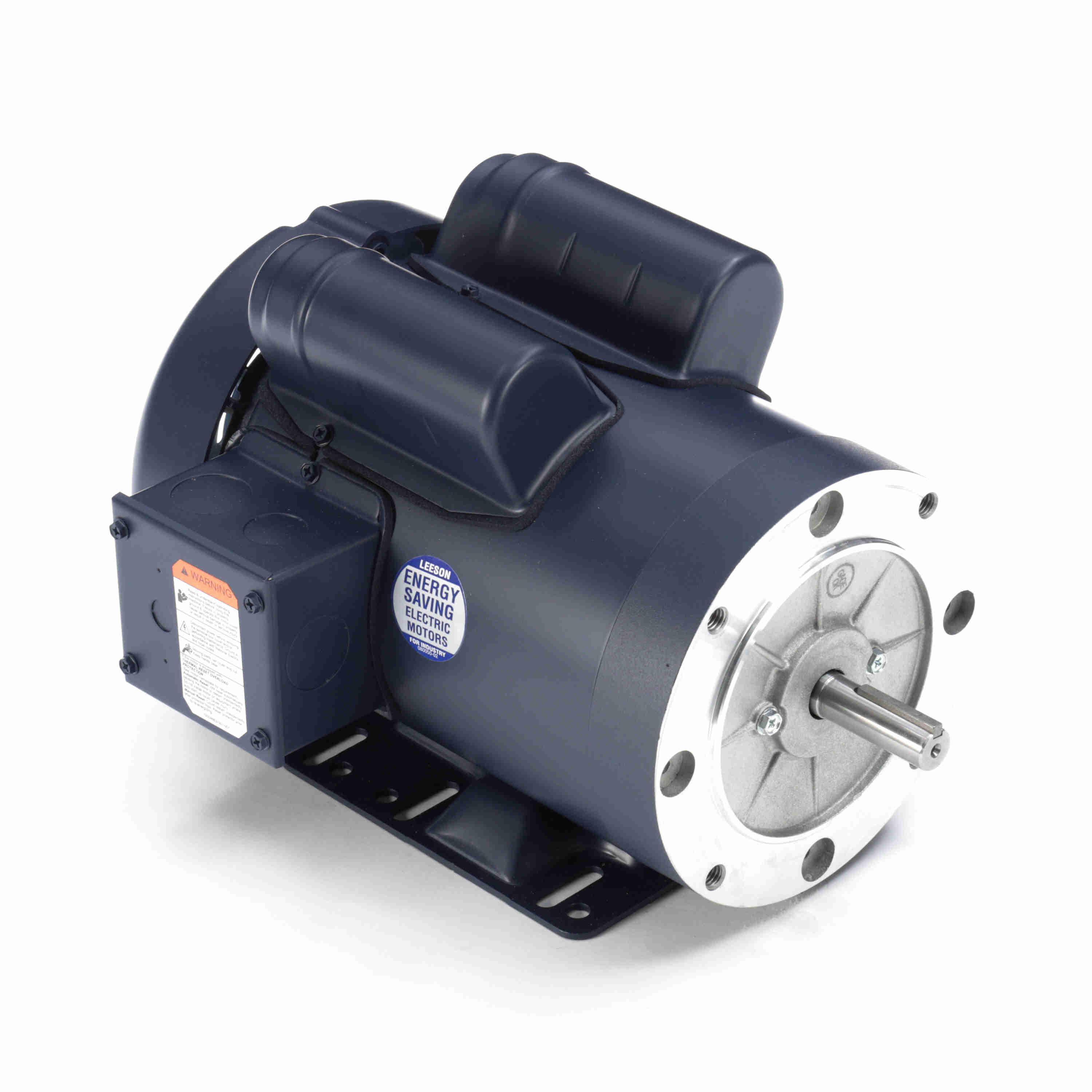 AC Motor, Compressor Motors, 1.5 hp, 115/208 to 230 V AC, 17.2/8.8 to 8.6 A, 60 Hz Frequency, 1 Phase, 1725 RPM Speed, 1 Speed, TEFC Enclosure, 56HC Frame, Selective CCW Rotation, 4.5 ft-lb Torque, C-Face/Rigid Base Mounting, 40 °C, Rolled Steel