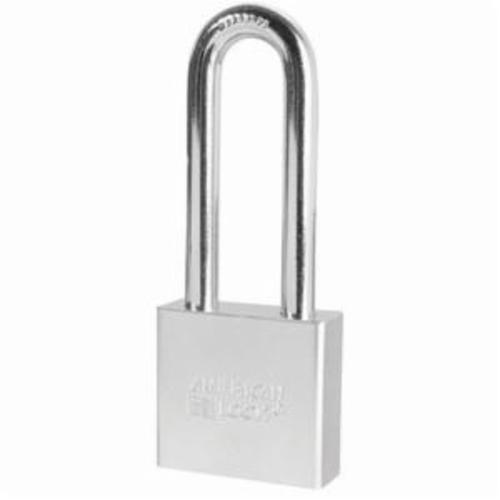 Padlock, Rekeyable, Different Key, Solid Steel Body, 3/8 in Shackle Dia, 3 in Shackle Height, 3/4 in Shackle Width, Boron Alloy Steel Shackle, 2 in Body Width, 3/4 in Body Thickness, 5-Pin APTC12 Tumbler Cylindrical, Silver