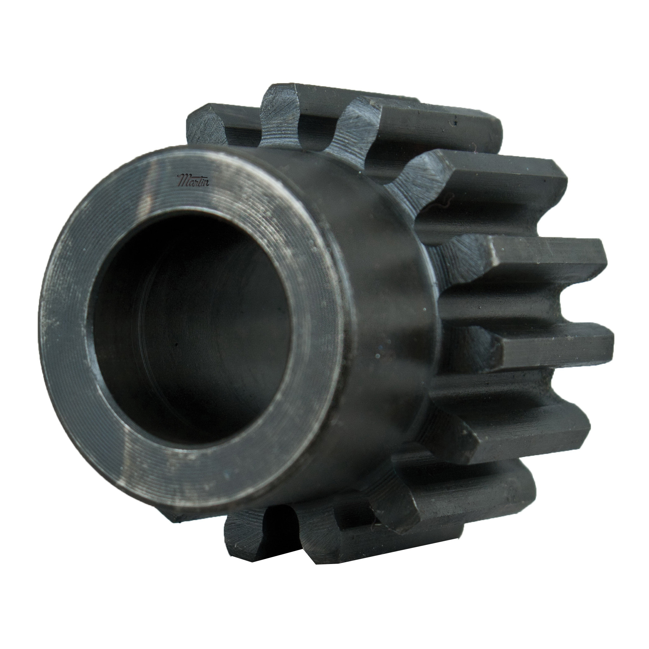 Stock Spur Gear, Reboreable, 3/4 Inch Bore Diameter, 1.8 Inch Outside Diameter, 16 Teeth, 10 Diametral Pitch, 1.6 Inch, 1-1/4 Inch Face Width, Type B, 1-5/16 Inch Hub Diameter, 5/8 Inch Hub Projection, 1-7/8 Inch Overall Length, 20° Pressure Angle, Steel