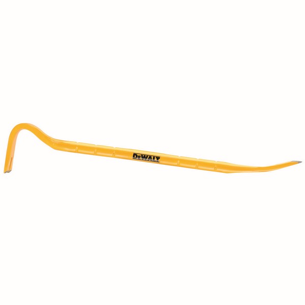 Wrecking Bar, Double End, Beveled/Prying, 1/2 in Tip Width, 24 in Overall Length, 4 in Overall Width, Tri-Lobe, Carbon Steel Handle, Carbon Steel, Yellow