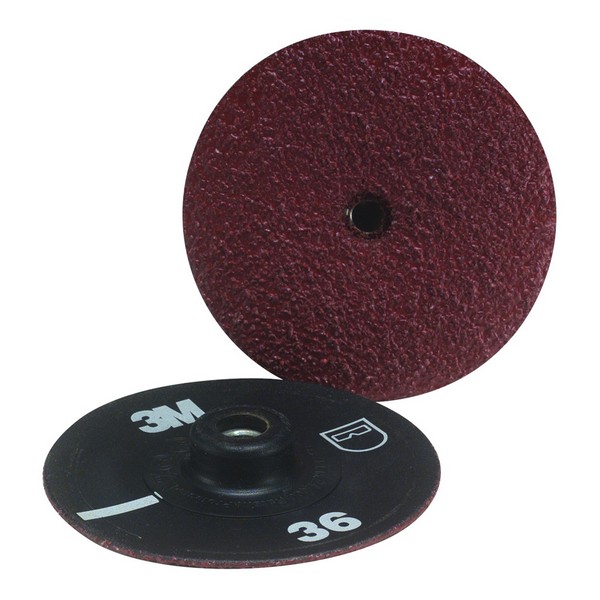 Coated Abrasive Quick-Change Disc, 3 Inch Diameter Disc, Aluminum Oxide Abrasive, 24 Grit, Paper Backing