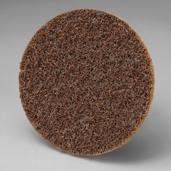 Surface Conditioning Disc, Quick-Change, Series: SC-DR, TR Attachment, 3 Inch Diameter Disc, Aluminum Oxide Abrasive, Coarse Grade, 18000 RPM Maximum, Brown