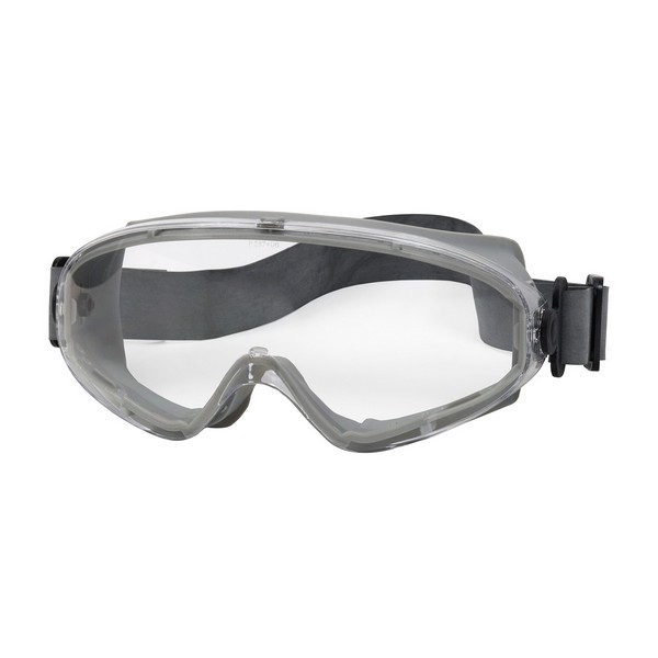Protective Goggles, Indirect Ventilated Single, Series: Fortis™ II 251-80, Universal Size, Anti-Fog/Anti-Scratch Lens Coating, Clear Lens, Light Gray Frame, Rubber Frame, Polycarbonate Lens, Neoprene Strap, Specifications Met: ANSI Z87.1, 99.9 % UV P