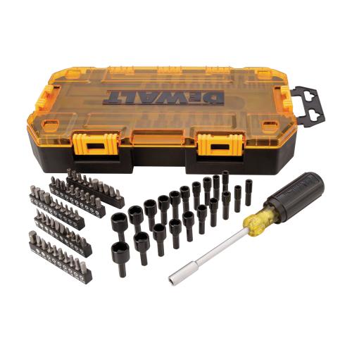 Multi-Bit and Nut Driver Set, Specifications: 1/4 in Drive, 70 Piece, Case Tool Storage, Tool Storage Included: Yes