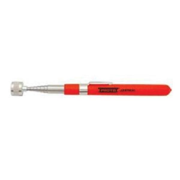 Pickup Tool, Magnetic Long Reach, 7-1/4 in Overall Length, 33-3/4 in Extended Length, Gripped Handle, 3.5 lb Pull, Aluminum/Steel/Hard Plastic