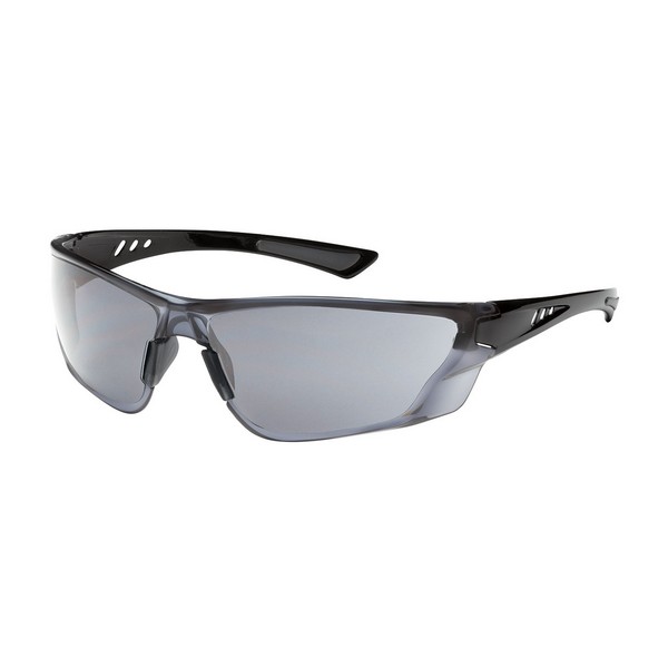 Safety Glasses, Dual, Universal Size, FogLess® 3Sixty™ Lens Coating, Light Gray Lens, Rimless Frame, Gloss Black Frame, Polycarbonate/Thermoplastic Rubber/PVC Frame, Polycarbonate Lens, 99.99% UVA/UVB UV Protection, Bayonet Temple, Specifications Met
