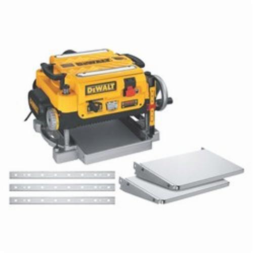 Thickness Planer, 13 in Cutting Width, 1/8 in Depth of Cut, 30000 cpm Cuts per Minute, 96 to 179 cpi Feed Rate, 3 Cutting Knives, 20000/10000 RPM Speed, 2 Speed, 2 HP, 120 VAC, 15 A, Aluminum, 21-3/4 in H x 22 in W x 24-1/4 in D Dimensions