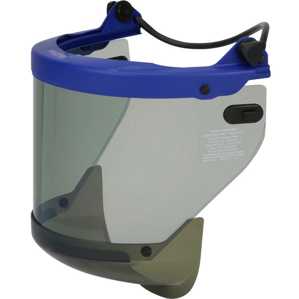 Arc Protective Shield, Universal, For Use With: PPE 2 Full Brim Slotted Hard Hat, Gray Visor