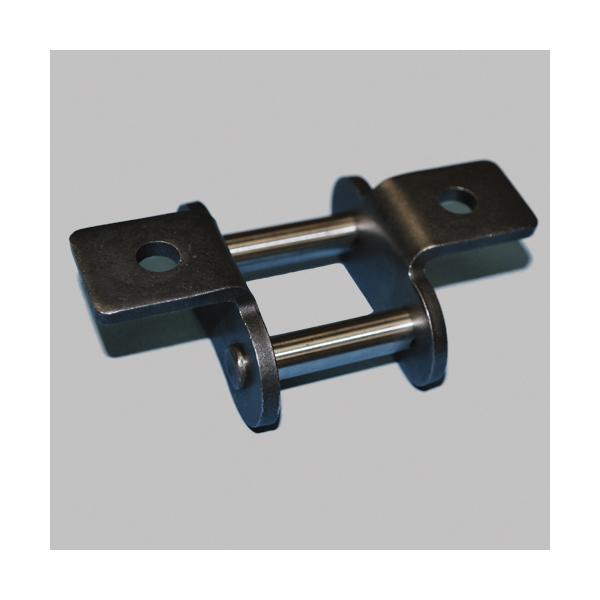 Connecting Link, Double Pitch Standard, C2080H Chain, 2 in Pitch, 1.543 in Overall Width, 0.313 in Pin Dia, 0.906 in H Link Plate, 0.157 in THK Link Plate, Carbon Steel